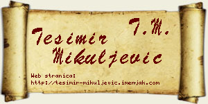 Tešimir Mikuljević vizit kartica